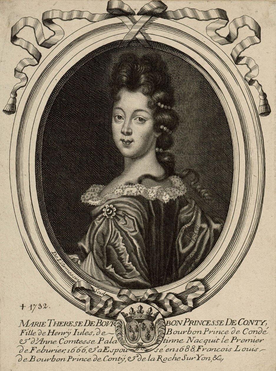 Marie Terezie de Bourbon, kněžna z Conti od Nicolas de Larmessin