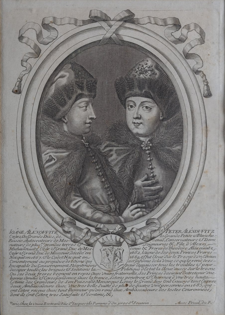 Carové Ivan Alexejevič a Petr Alexejevič z Ruska od Nicolas de Larmessin
