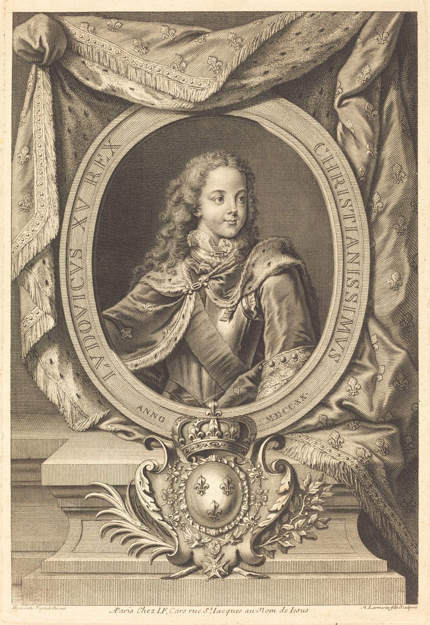 Ludvík XV od Nicolas de Larmessin IV after Hyacinthe Rigaud
