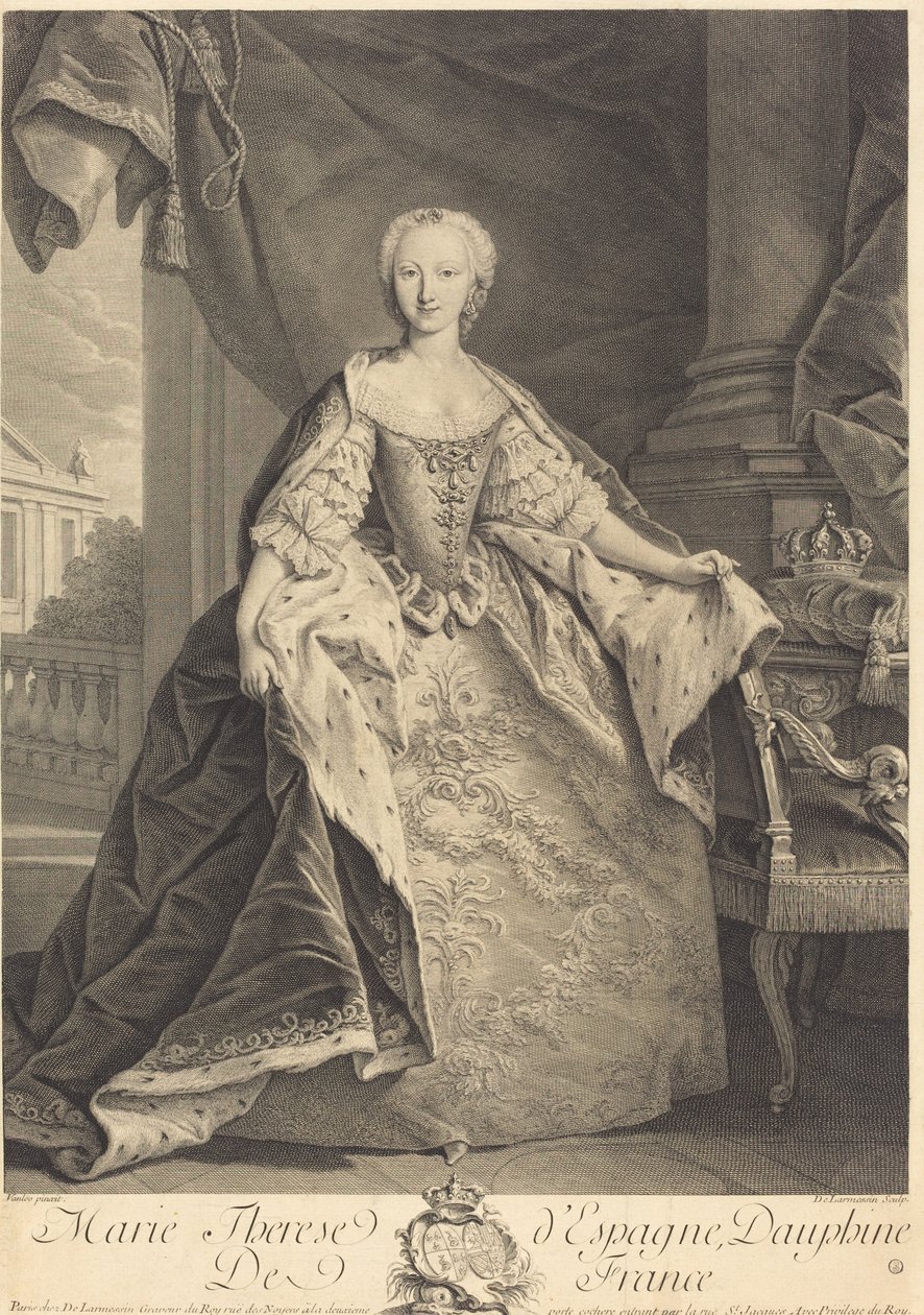 Marie Terezie ze Španělska, Dauphine z Francie od Nicolas de Larmessin IV after Jean Baptiste Van Loo