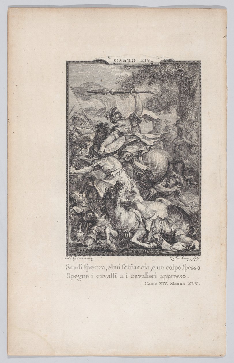 Canto 14, Stanza 45, od Orlando Furioso, 1774., 1774. od Nicolas de Launay