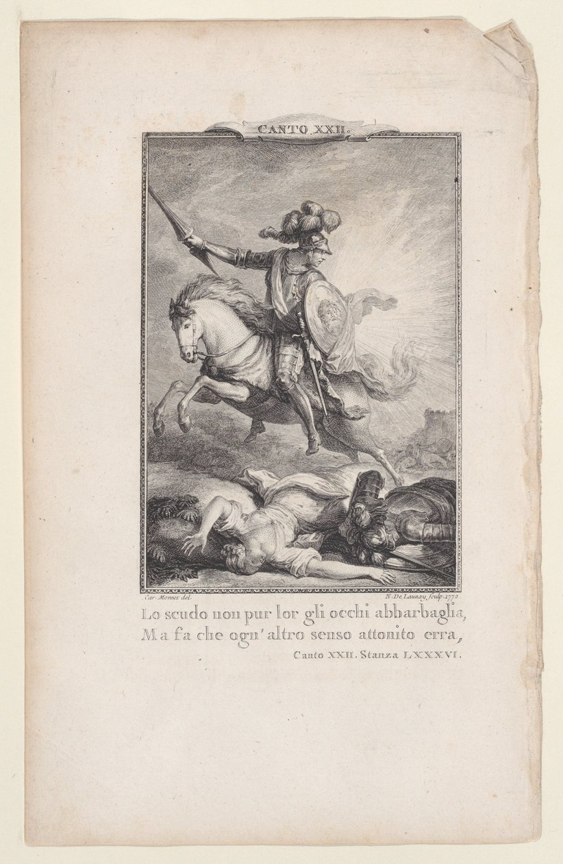 Canto 22, místnost 86, od Orlando Furioso, 1772., 1772. od Nicolas de Launay