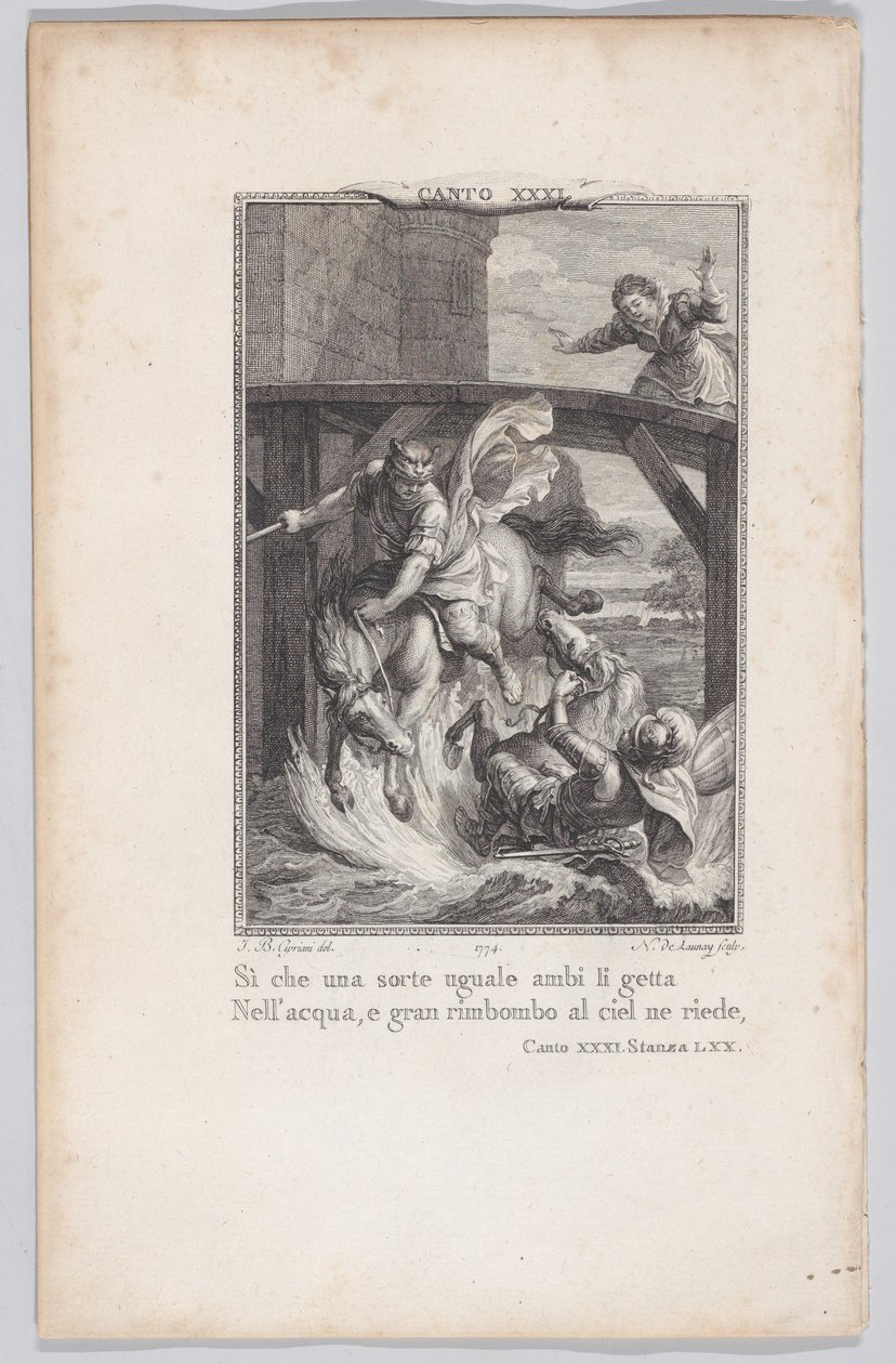 Canto 31, místnost 70, od Orlando Furioso, 1774., 1774. od Nicolas de Launay