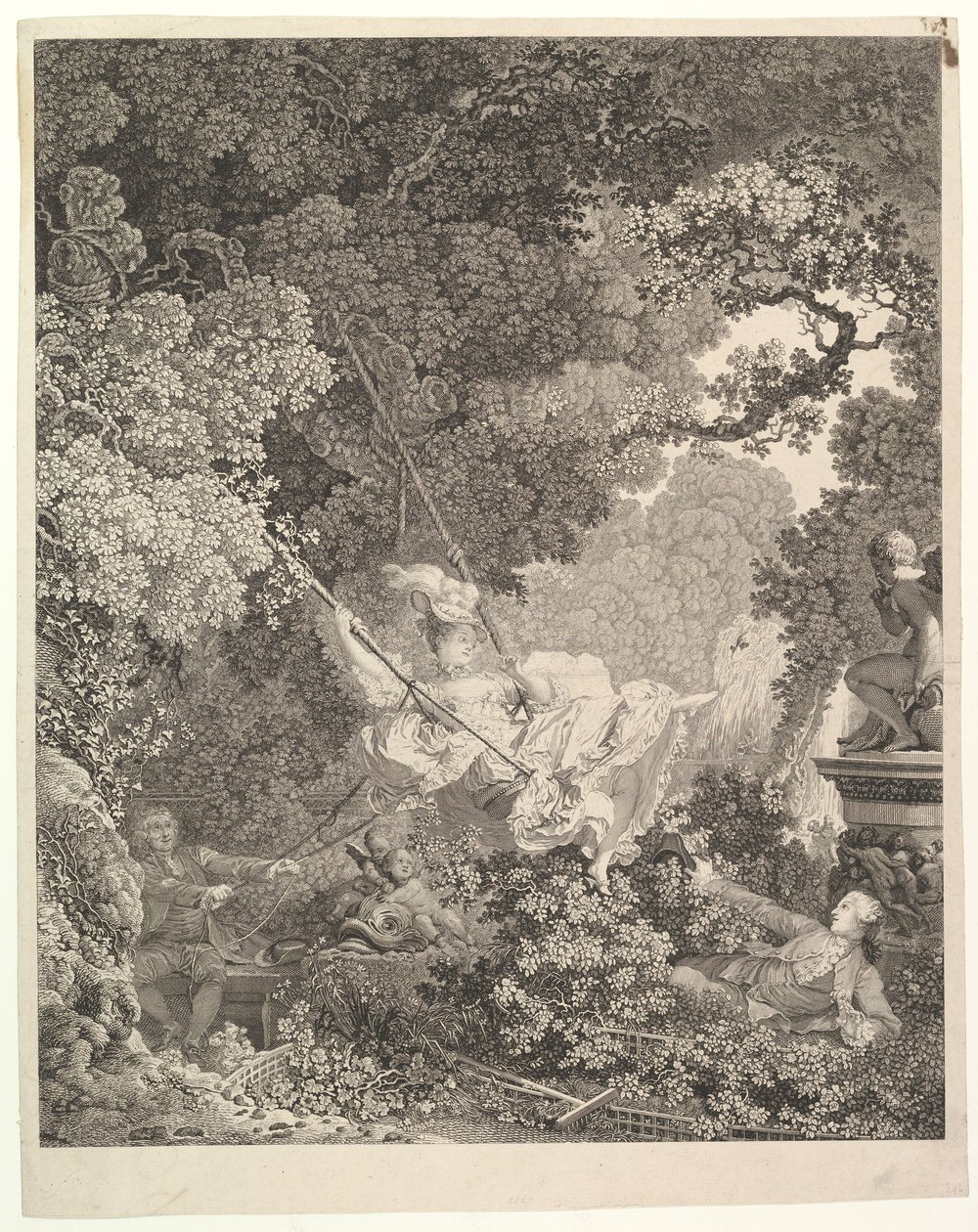 The Hazards spokojeni s Escarpolette.n.d. od Nicolas de Launay