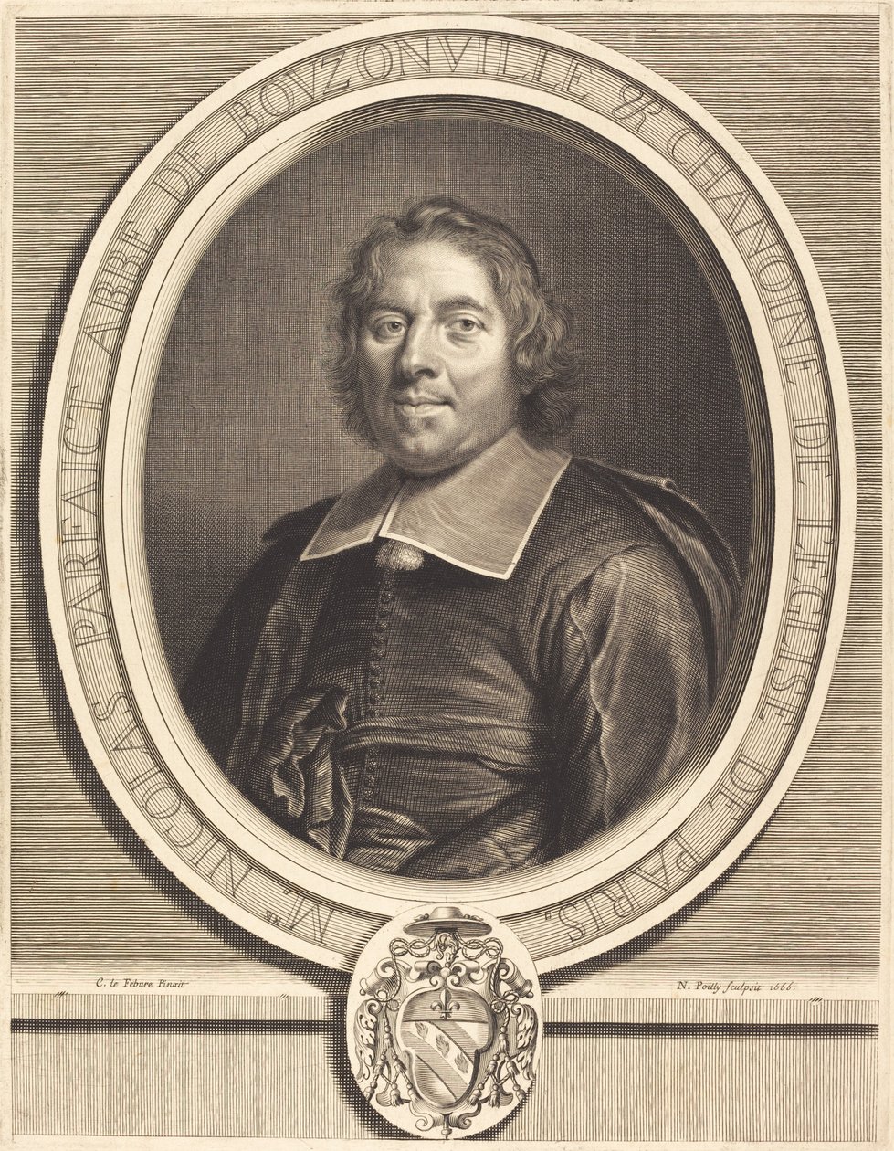 Nicholas Dokonalý od Nicolas de Poilly after Claude Lefebvre