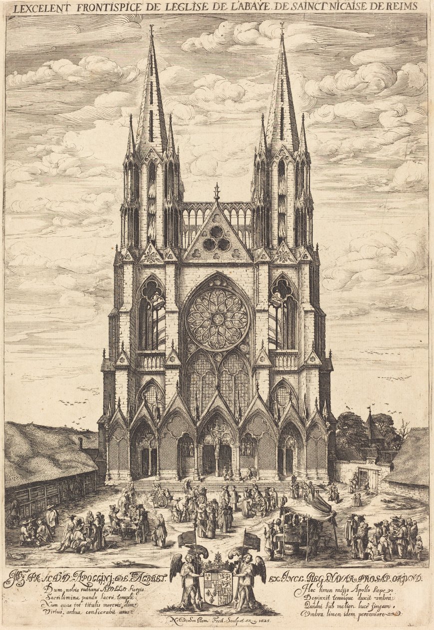 Průčelí opatství S. Nicaise de Reims od Nicolas de Son