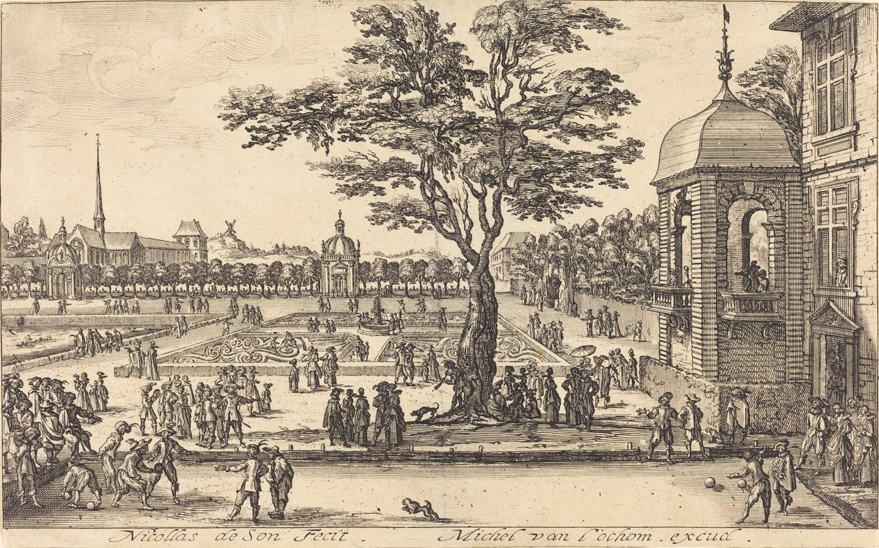 Pohled na zahradu od Nicolas de Son