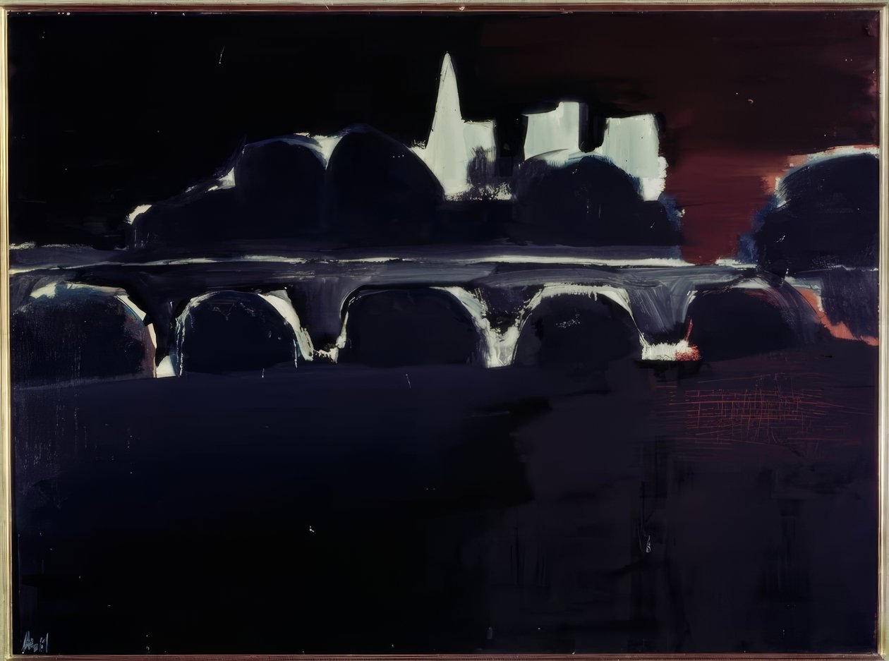 Ansicht von Paris bei Nacht von Nicolas de Staël