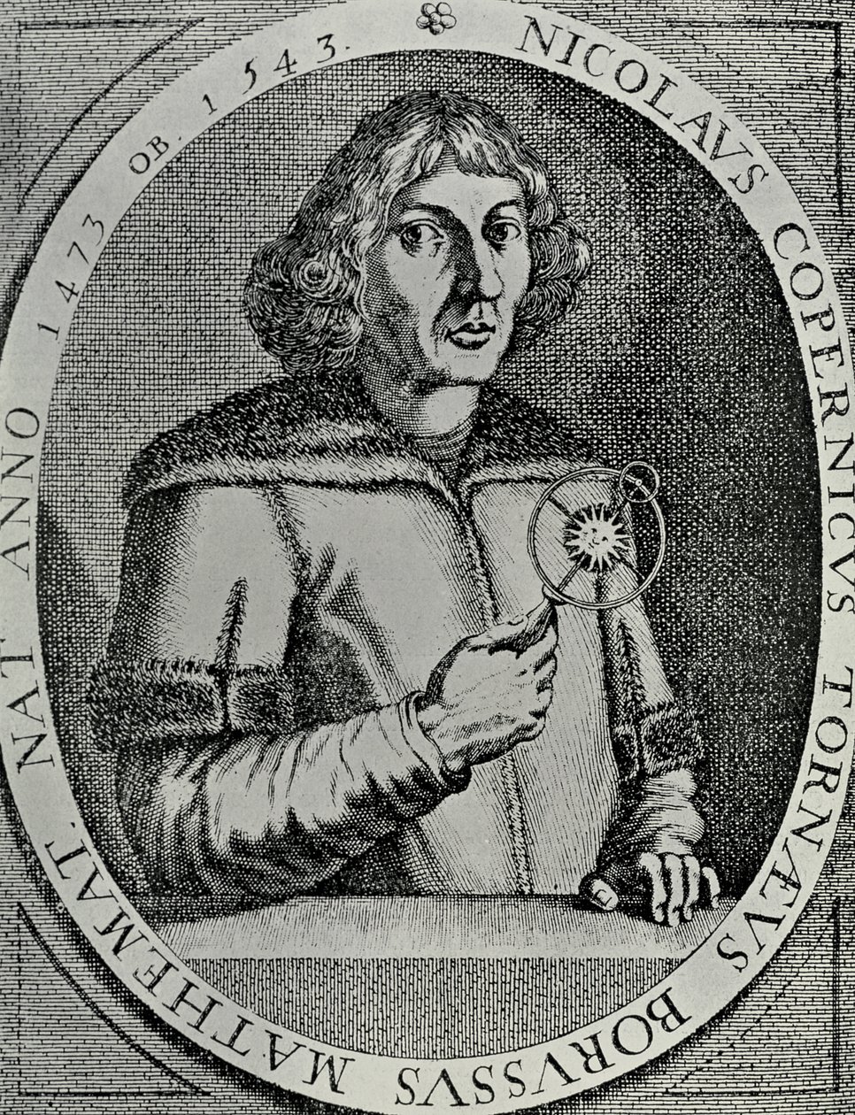 Kopie autoportrétu (čb fotografie) od Nicolaus Copernicus