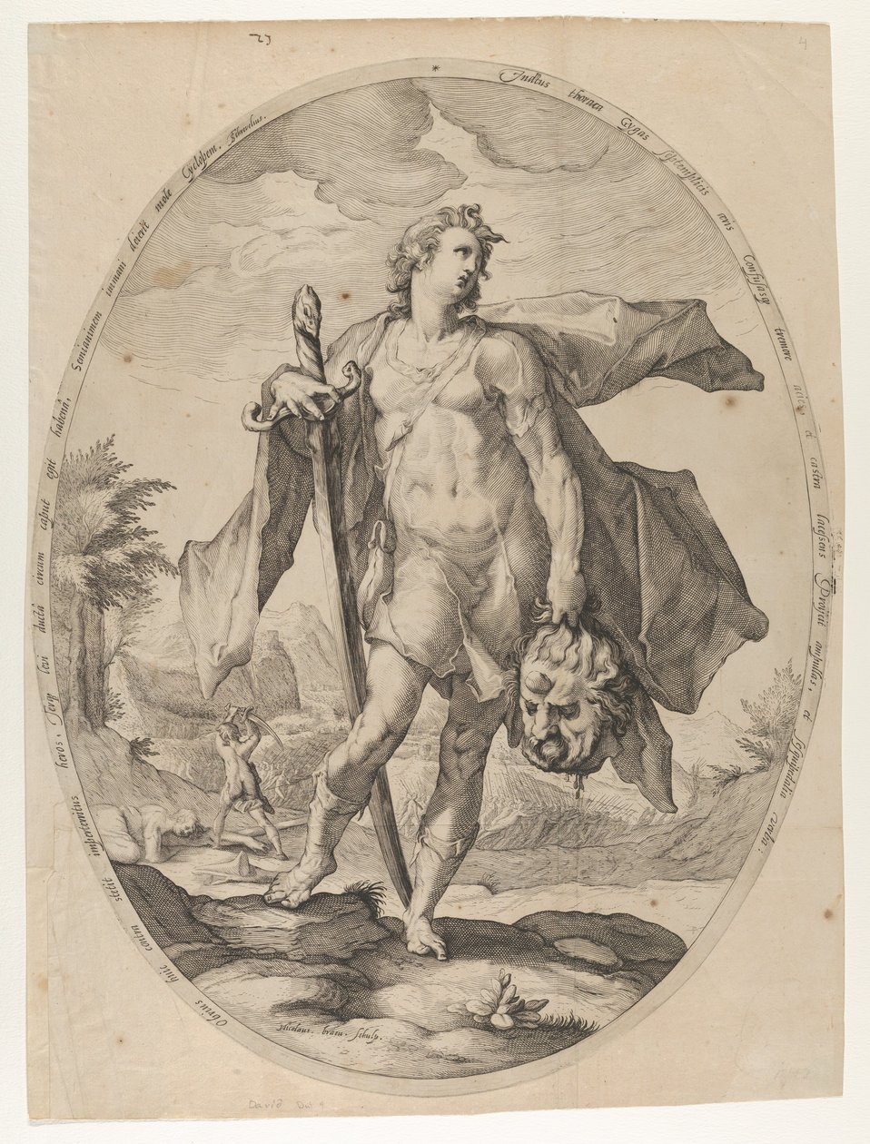 David z Hrdinů a hrdinek Starého zákona, ca. 1597, ca. 1597. od Nicolaus Braeu