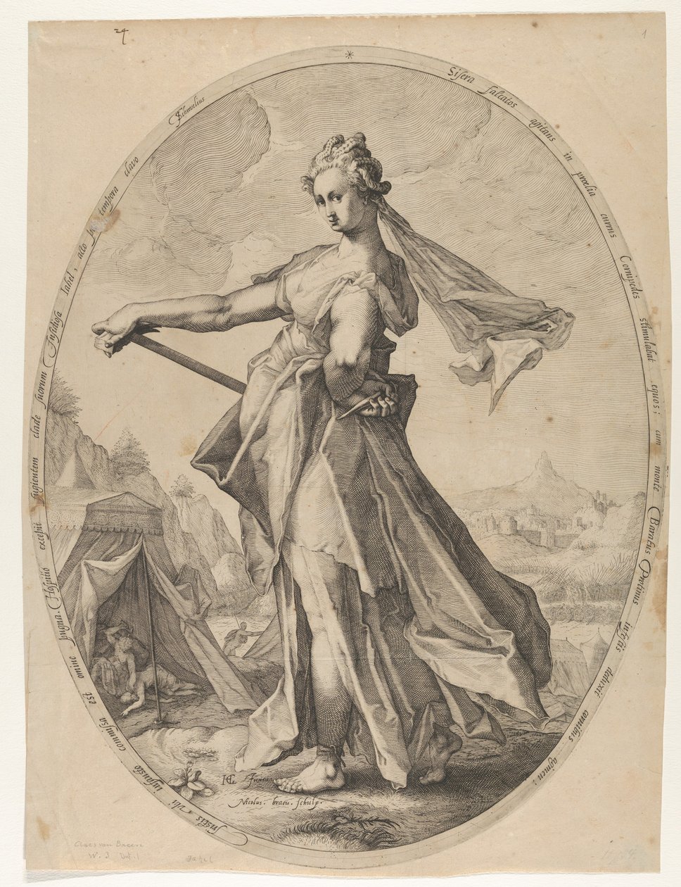 Jahel z Hrdinů a hrdinek Starého zákona, ca. 1597, ca. 1597. od Nicolaus Braeu