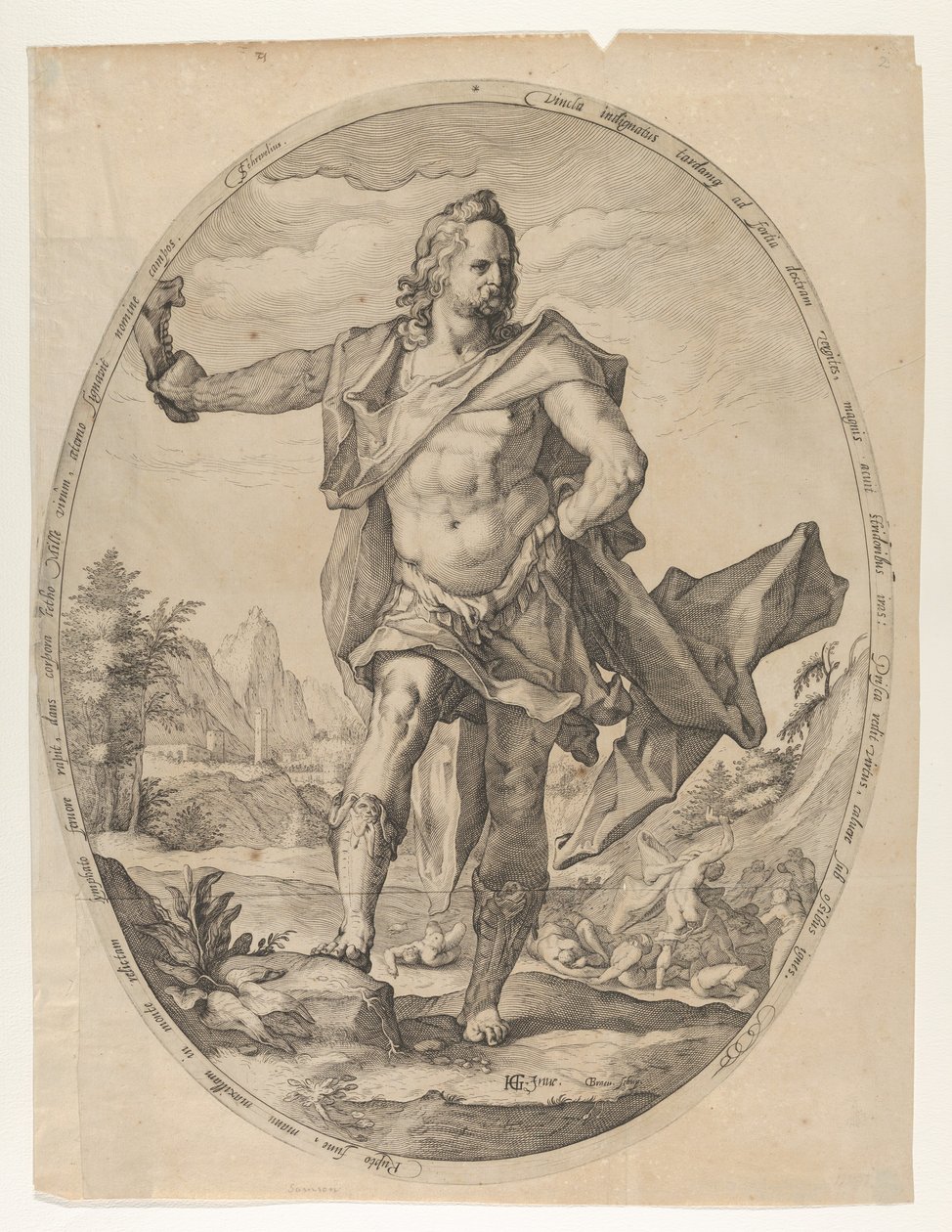 Samson z Hrdinů a hrdinek Starého zákona, ca. 1597, ca. 1597. od Nicolaus Braeu
