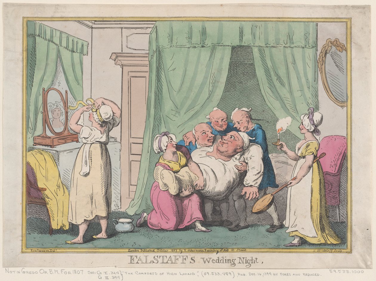 Falstaffova svatební noc, říjen 1807, říjen 1807. od Nicolaus Heideloff