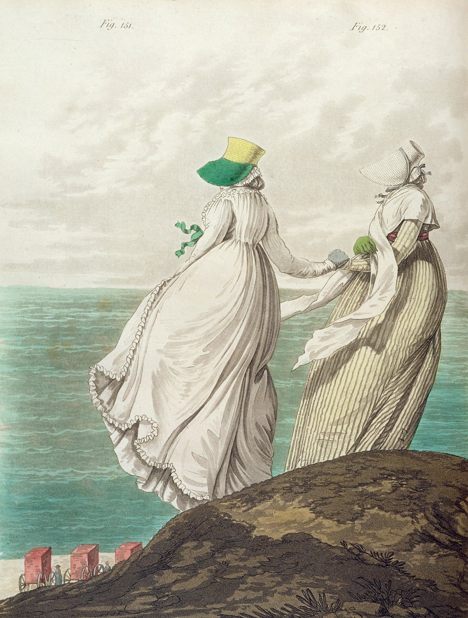Koupaliště, z "Galerie módy", 1797 (barevná rytina) od Nicolaus von Heideloff