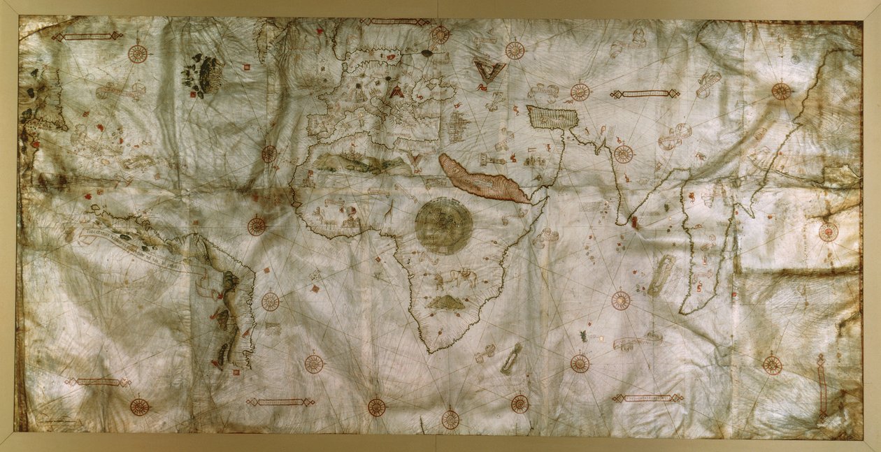 Planisféra od Nicolase de Caverio od Nicolay de Caveri