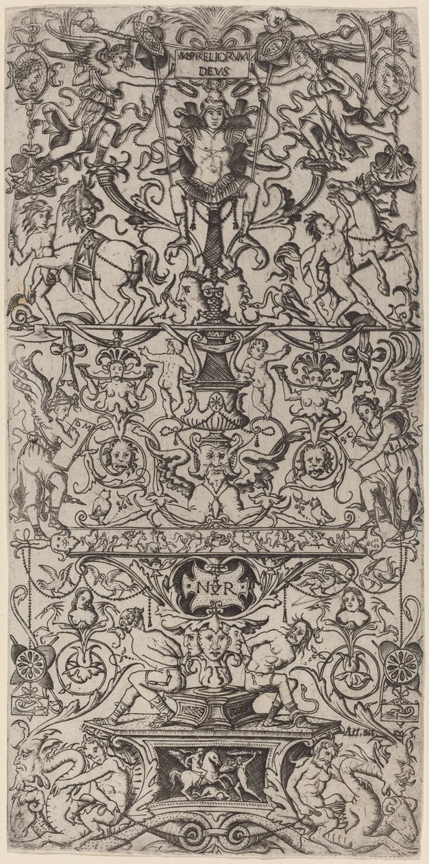 Ornament Panel: Mars, Bůh bitev od Nicoletto da Modena