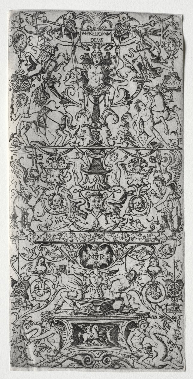 Ornament Panel: Mars, Bůh bitev od Nicoletto da Modena