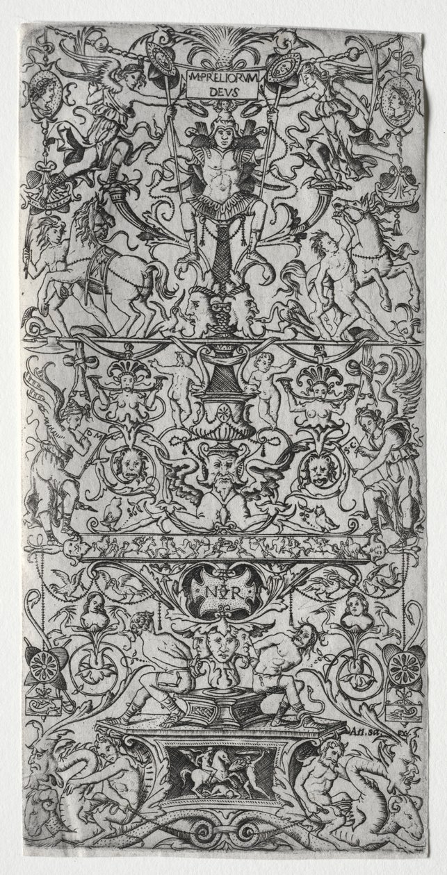 Ornament Panel: Mars, Bůh bitev, c. 1507. od Nicoletto da Modena