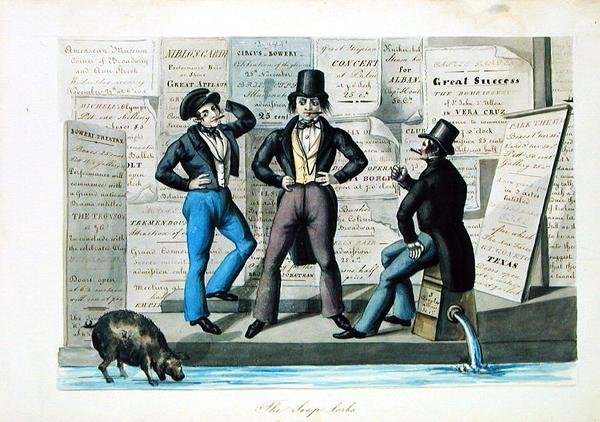 The Soap-lorks, cca 1840 (akvarel na papíře) od Nicolino Calyo