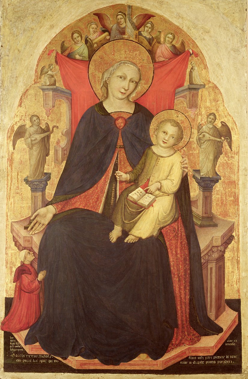 Madona s dítětem na trůně s dárcem Vulciano Belgarzone di Zara, kolem roku 1394 od Nicolò di Pietro