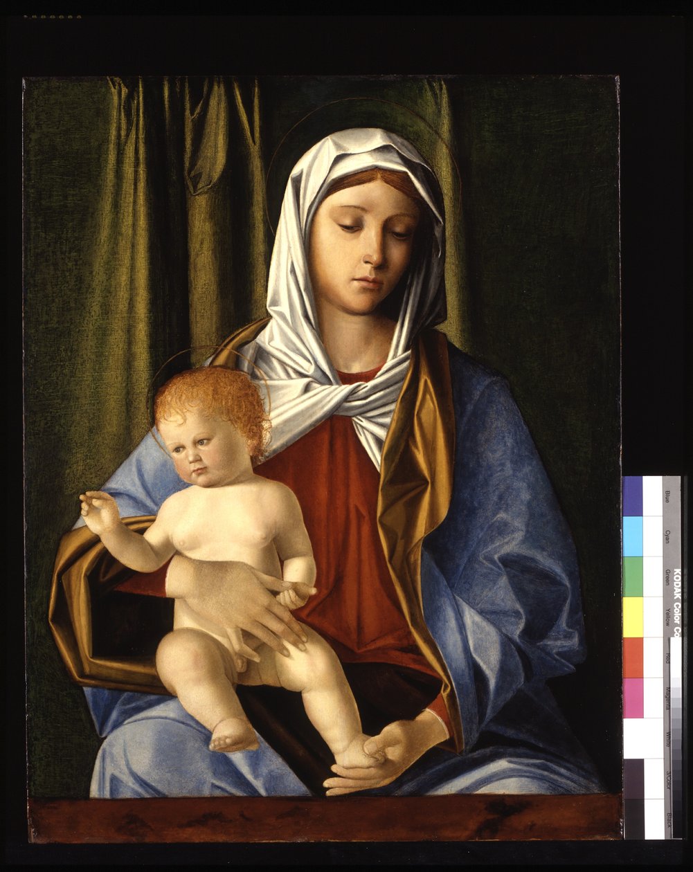 Madonna And Child (tempera a olej na dřevě) od Nicolo Rondinelli