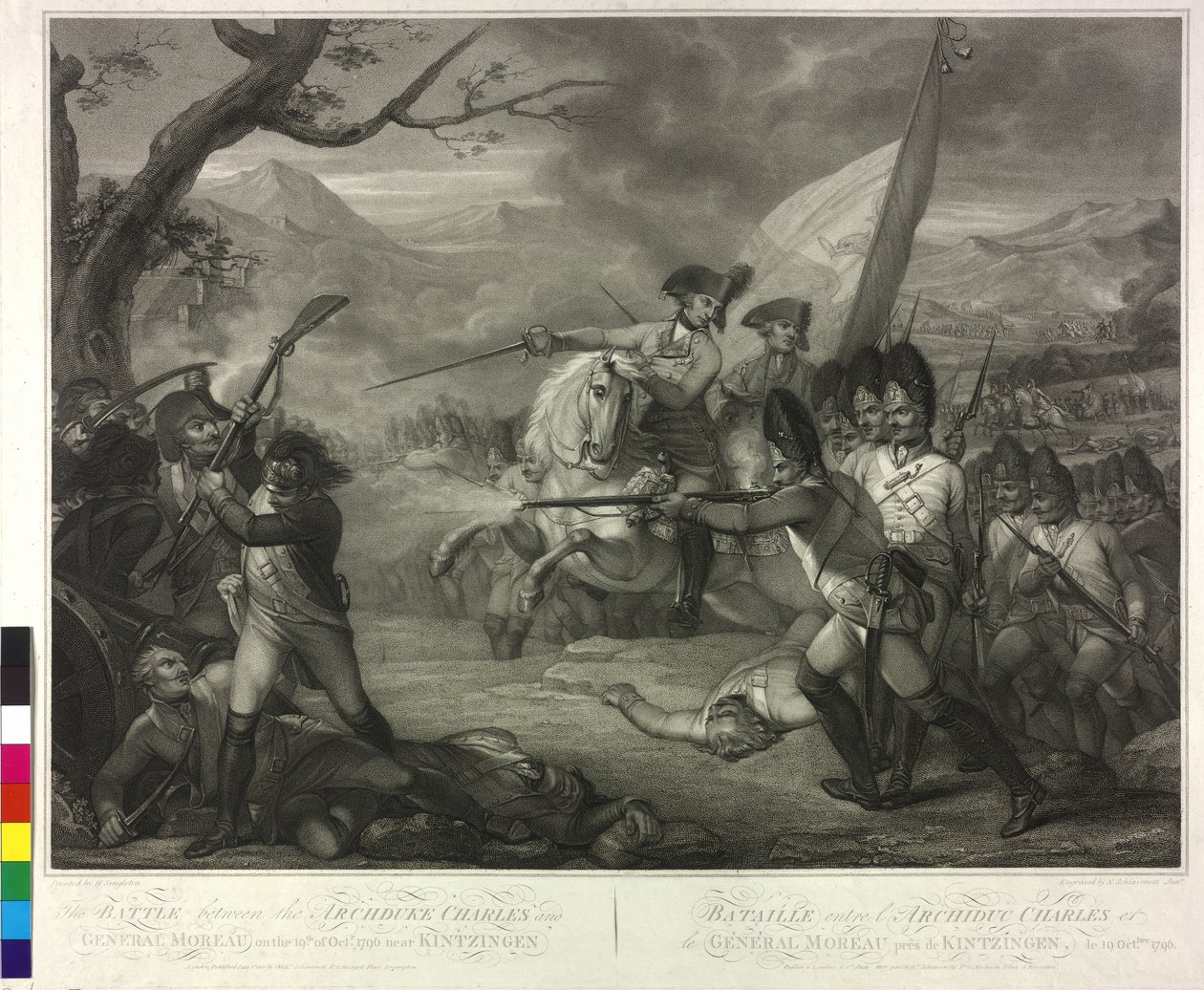 19.10.1796 arcivévoda Karel v bitvě u Emmendingenu od Nicolo Schiavonetti