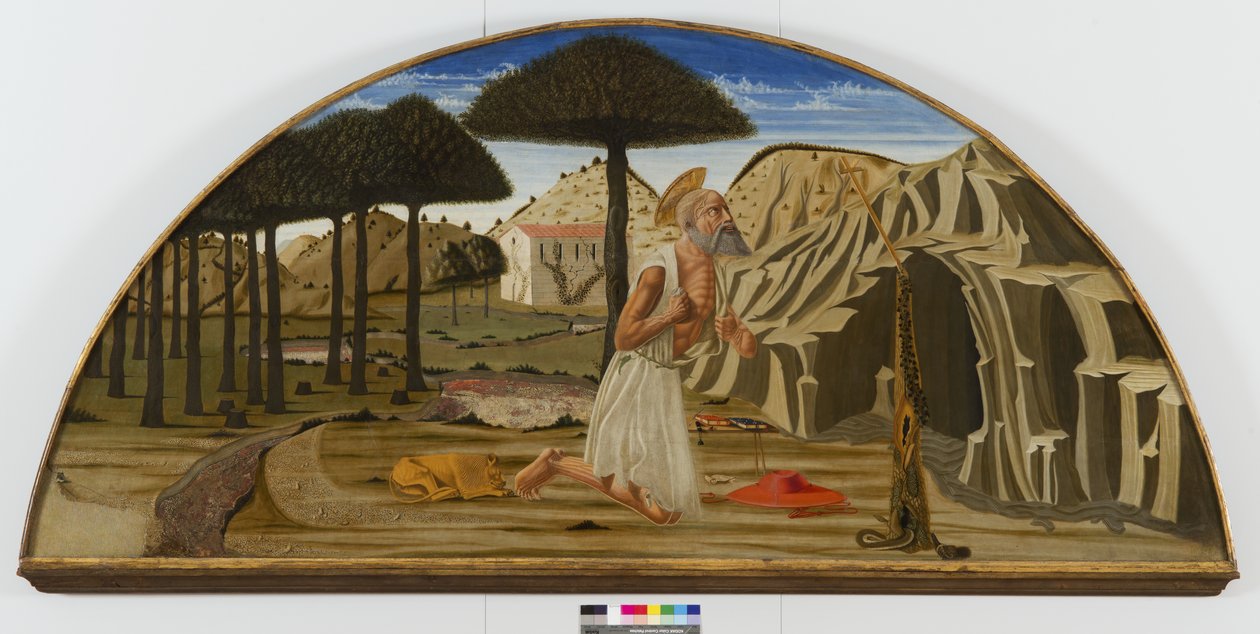 Svatý Jeroným v poušti, 1450-80 od Nicolo di Maestro Antonio dAncona