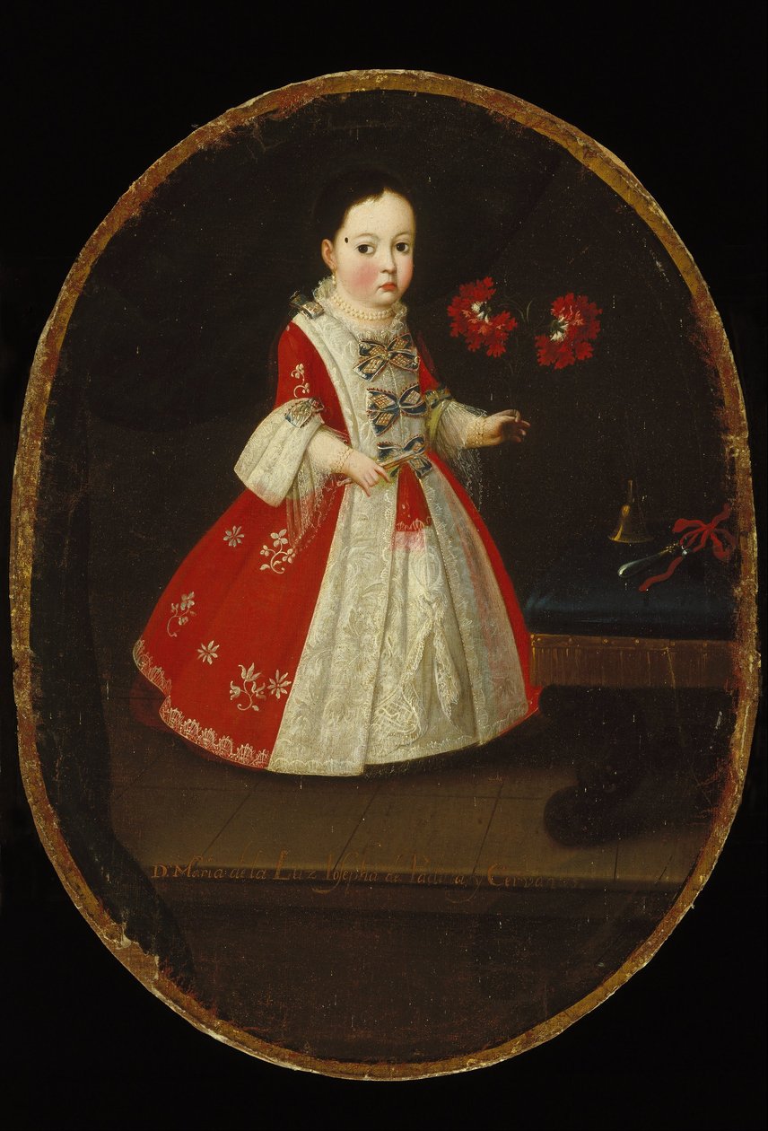 Paní María de la Luz Padilla a (Gómez de) Cervantes od Nicolás Enríquez