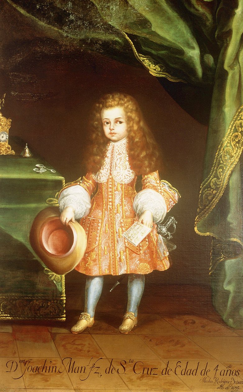 Portrét dítěte, Joaquín Manuel Fernández de Santa Cruz od Nicolás Rodríguez Juárez