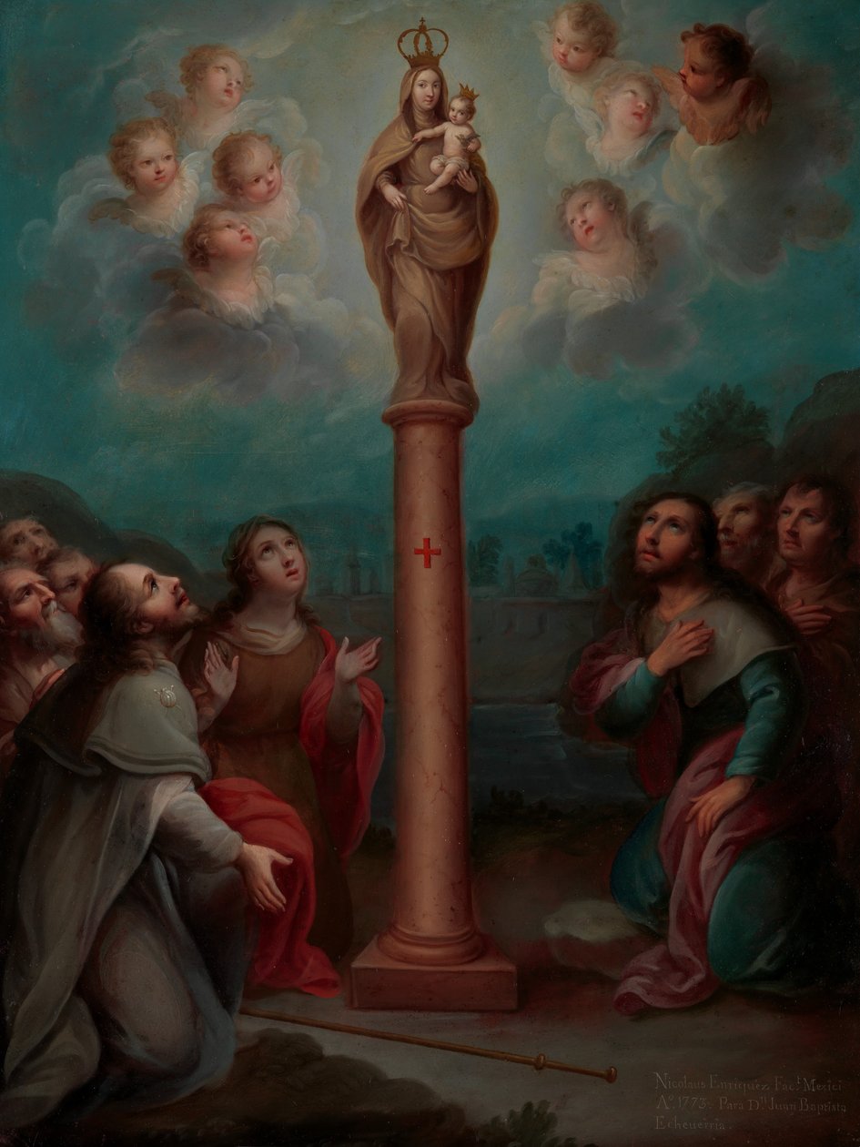 Zjevení Panny Marie z El Pilar svatému Jakubovi, 1773. od Nicolás Enríquez
