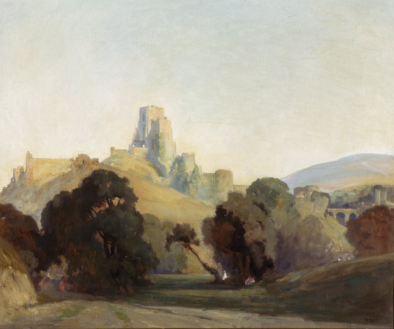 Hrad Corfe, 1909 od Niels Moller Lund