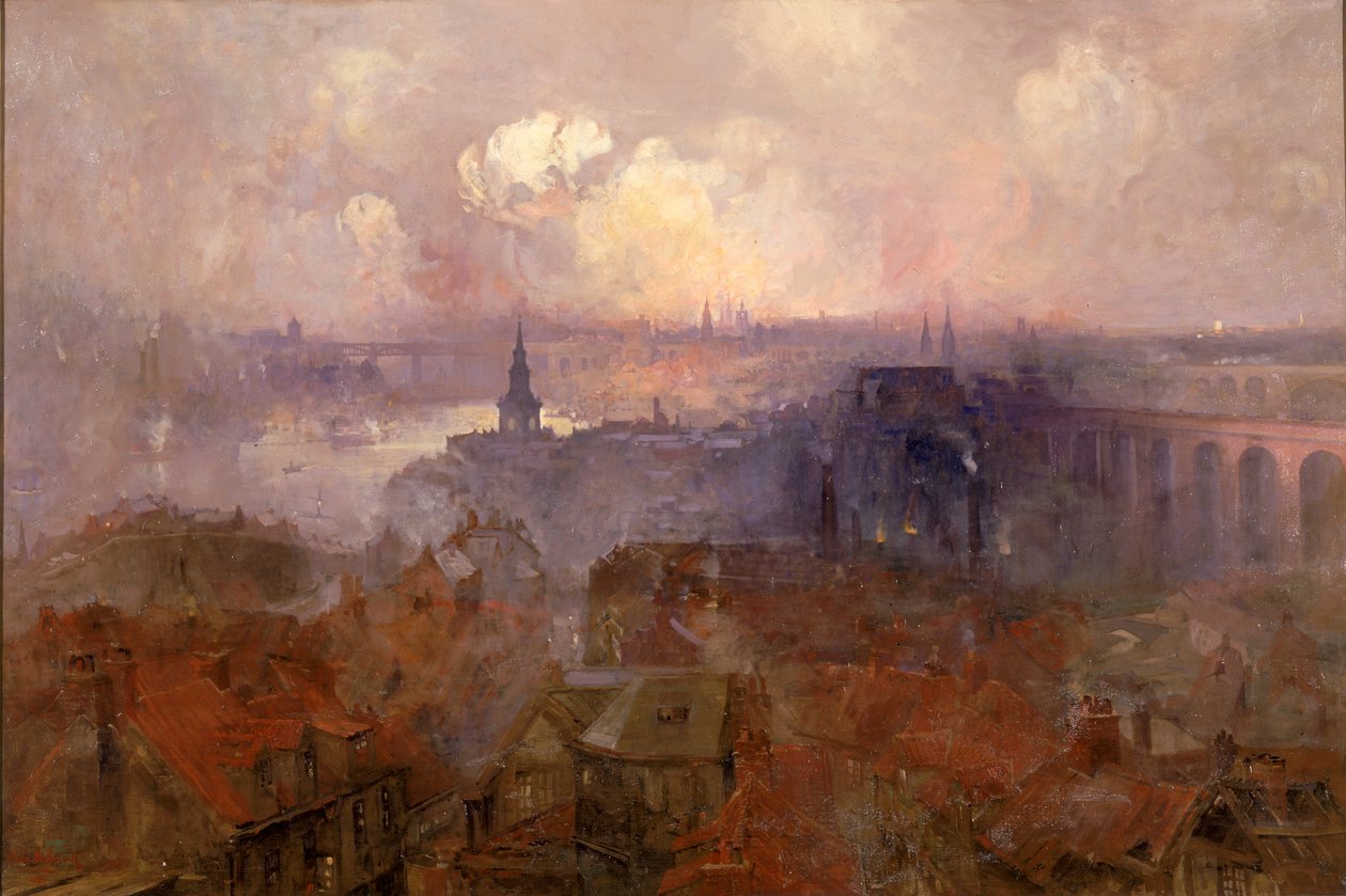 Newcastle upon Tyne z východu, 1898 od Niels Moller Lund