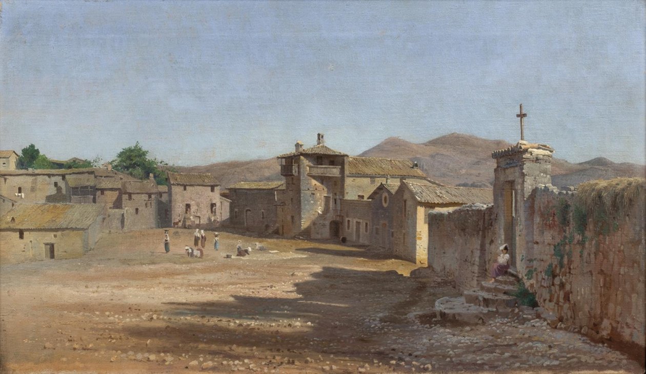 Torvet a Anticoli Corrado, Itálie od Niels Bredal