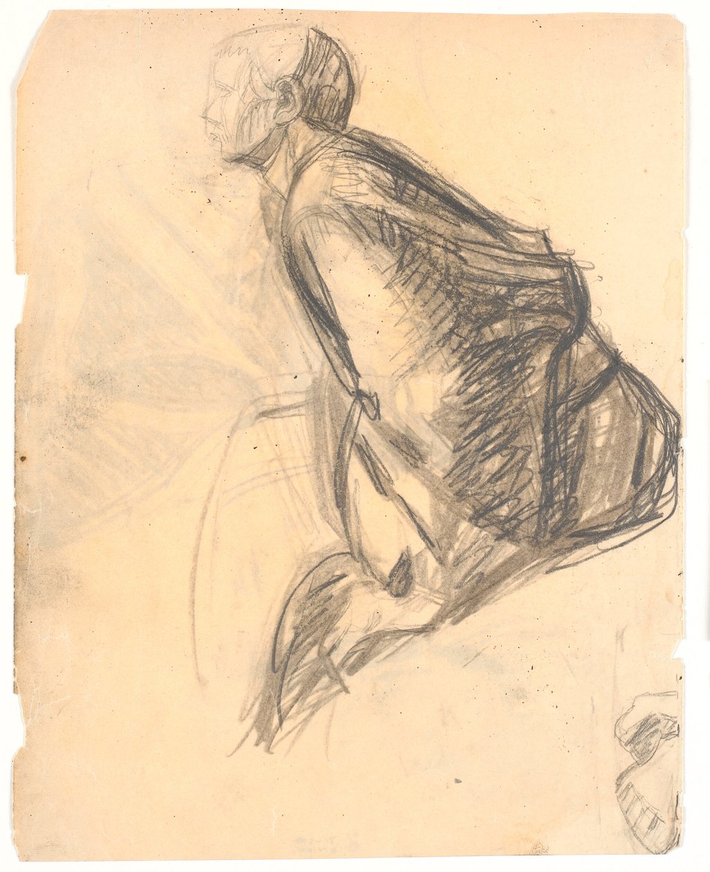 Figurální studie k obrazu "Maria pomazává nohy Kristovy", 1907. Apoštol č. 3 t.h. na obrázku od Niels Larsen Stevns