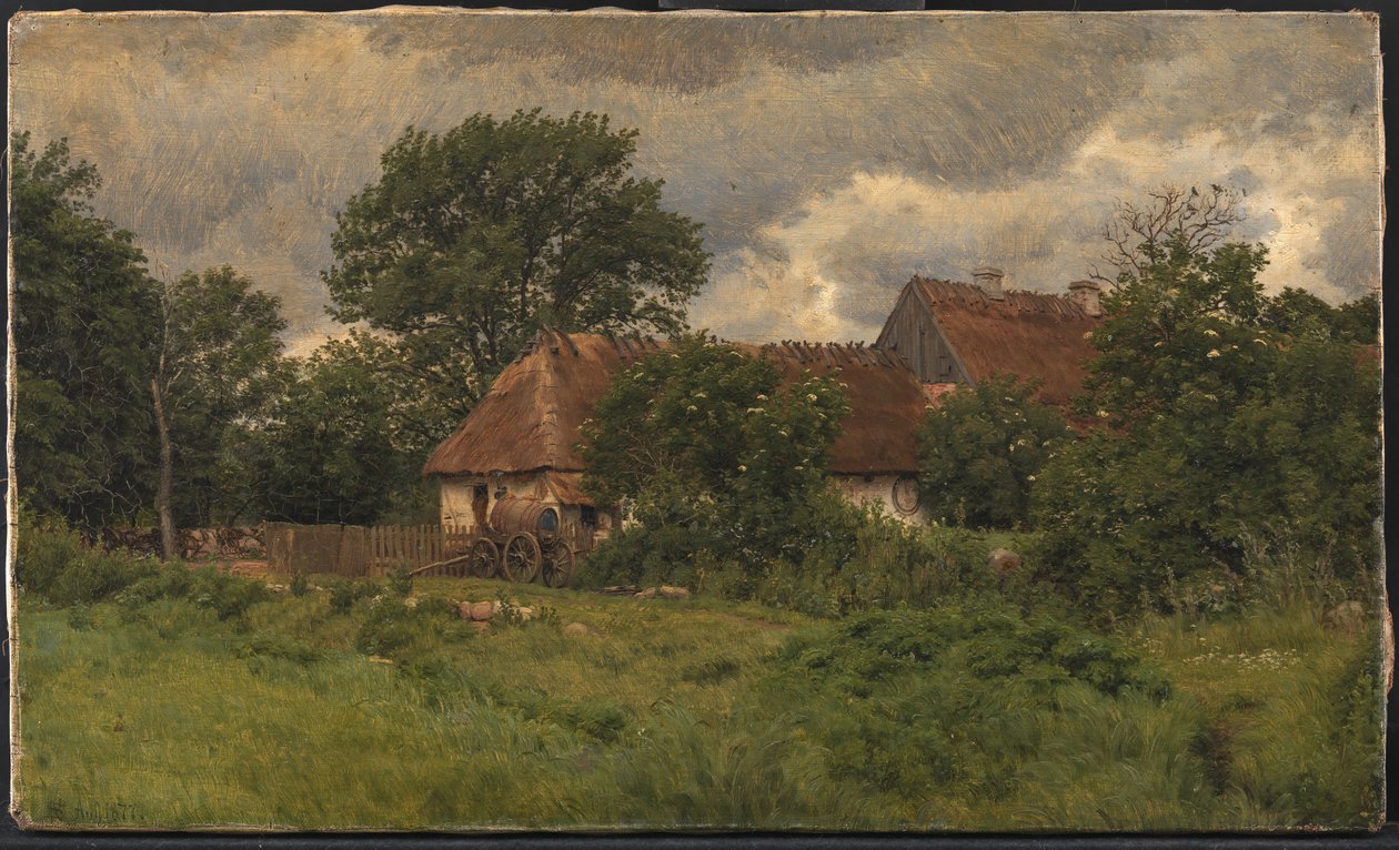 Staré hospodářské budovy na panském domě od Niels Skovgaard