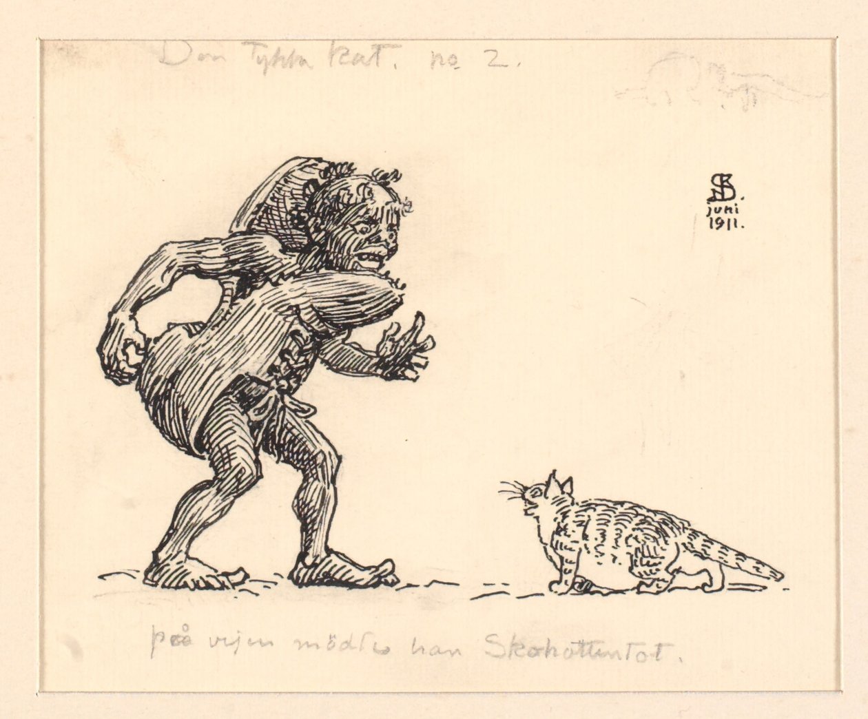 Ilustrace pro tlustou kočku od Niels Skovgaard