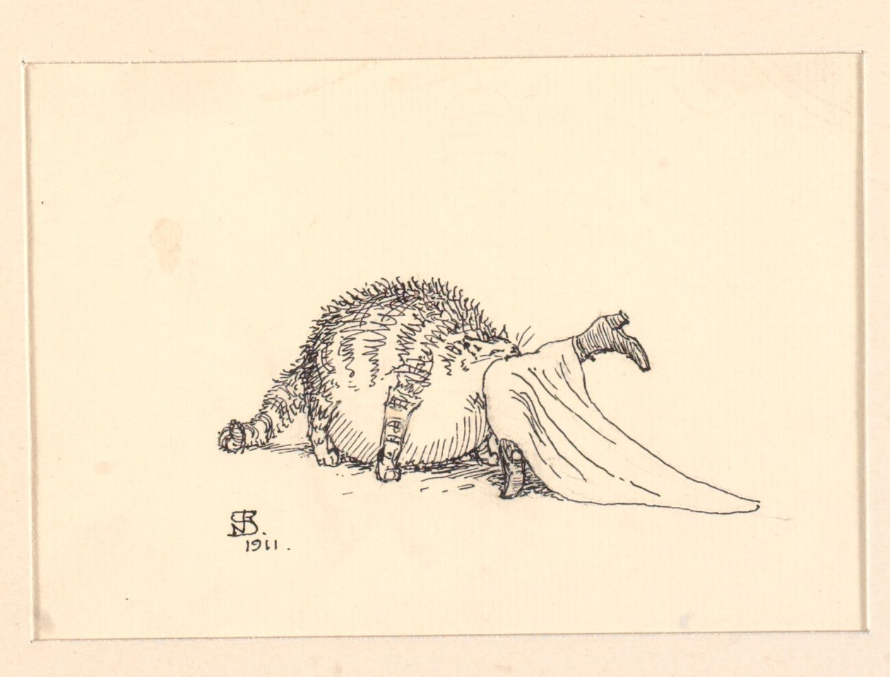 Ilustrace pro tlustou kočku od Niels Skovgaard