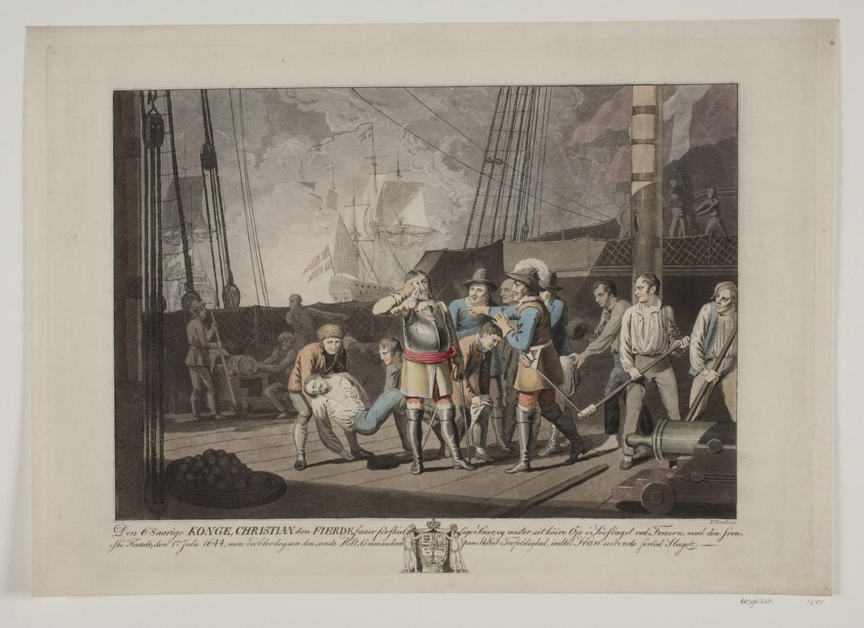 Christian IV v námořní bitvě u Fehmarnu, 1644 od Niels Truslew