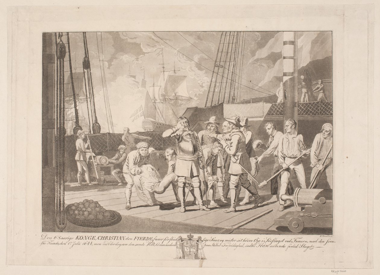 Christian IV v námořní bitvě u Fehmarnu, 1644 od Niels Truslew