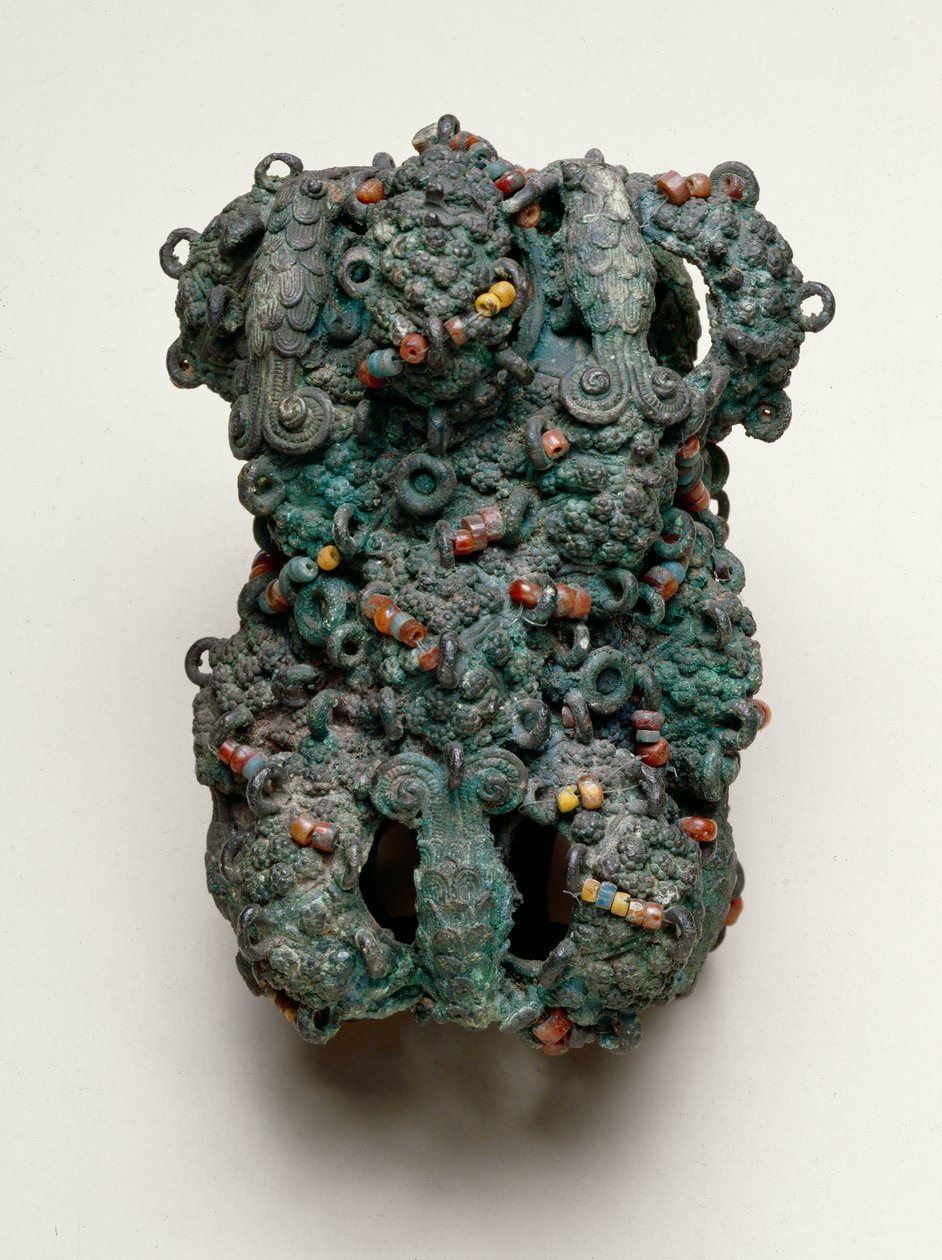 Válcová tyčová ozdoba, Igbo-Ukwu, 9. - 10. století (olovnatý bronz) od Nigerian