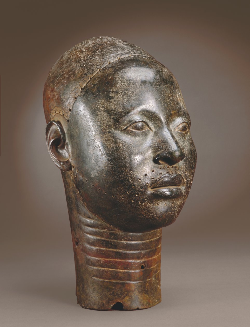 Hlava Oni, Ife, 12. - 15. století (zinková mosaz) od Nigerian