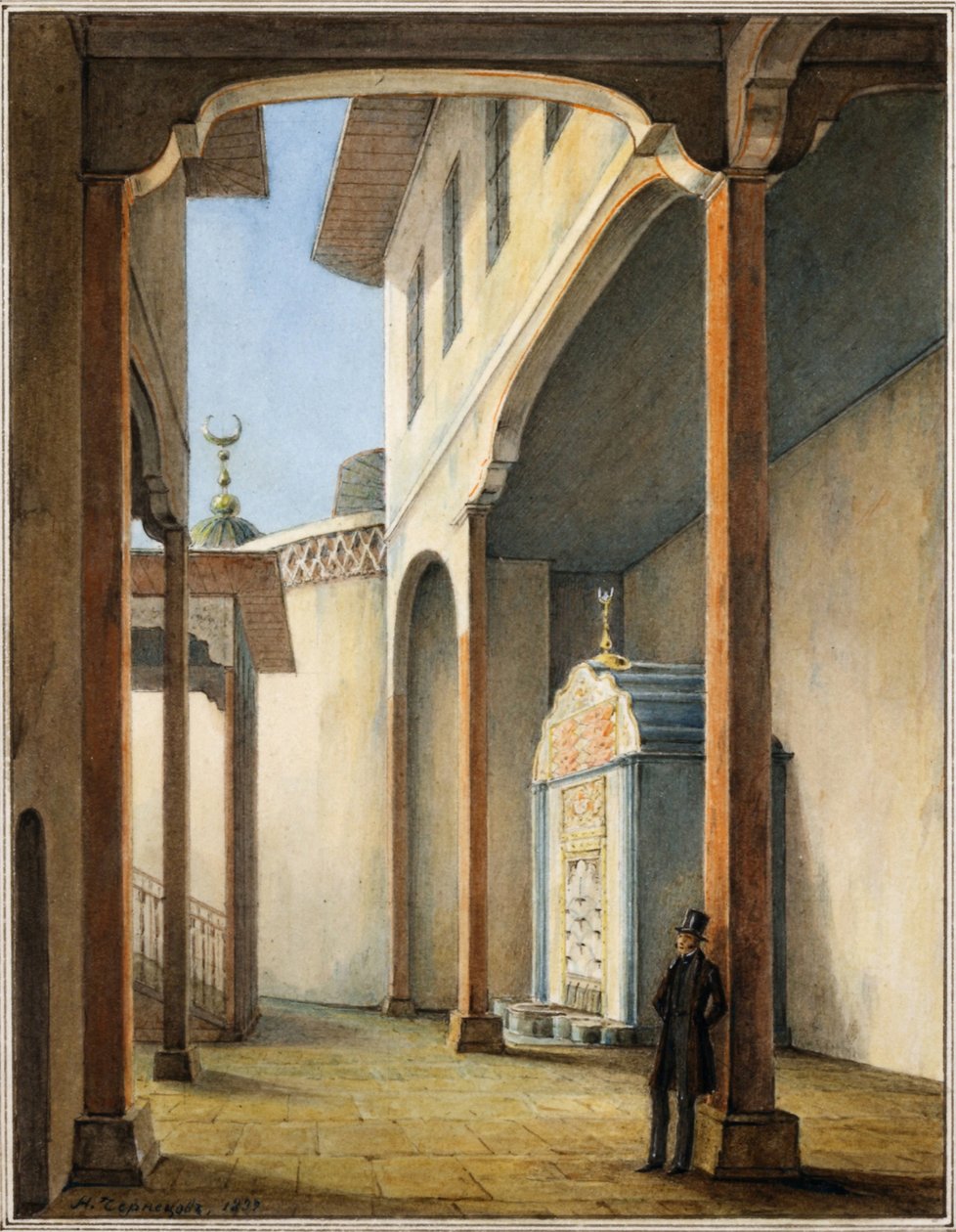 Básník Alexander Puškin v paláci Bahçesaray, 1837 od Nikanor Grigoryevich Chernetsov
