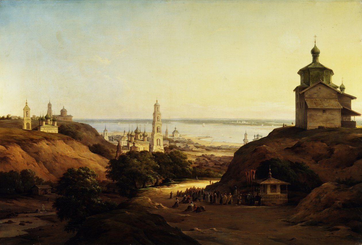 Pohled na Yuriev-Povolzhsky, 1851 od Nikanor Grigoryevich Chernetsov