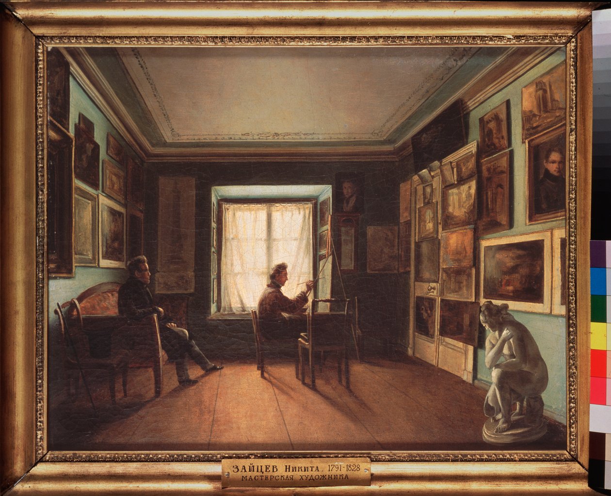 Malířský ateliér - Obraz Nikity Zajceva (1787-1828), olej na plátně, cca 1820 Ruské umění 19. století - Státní Treťjakovská galerie, Moskva od Nikita Zaytsev