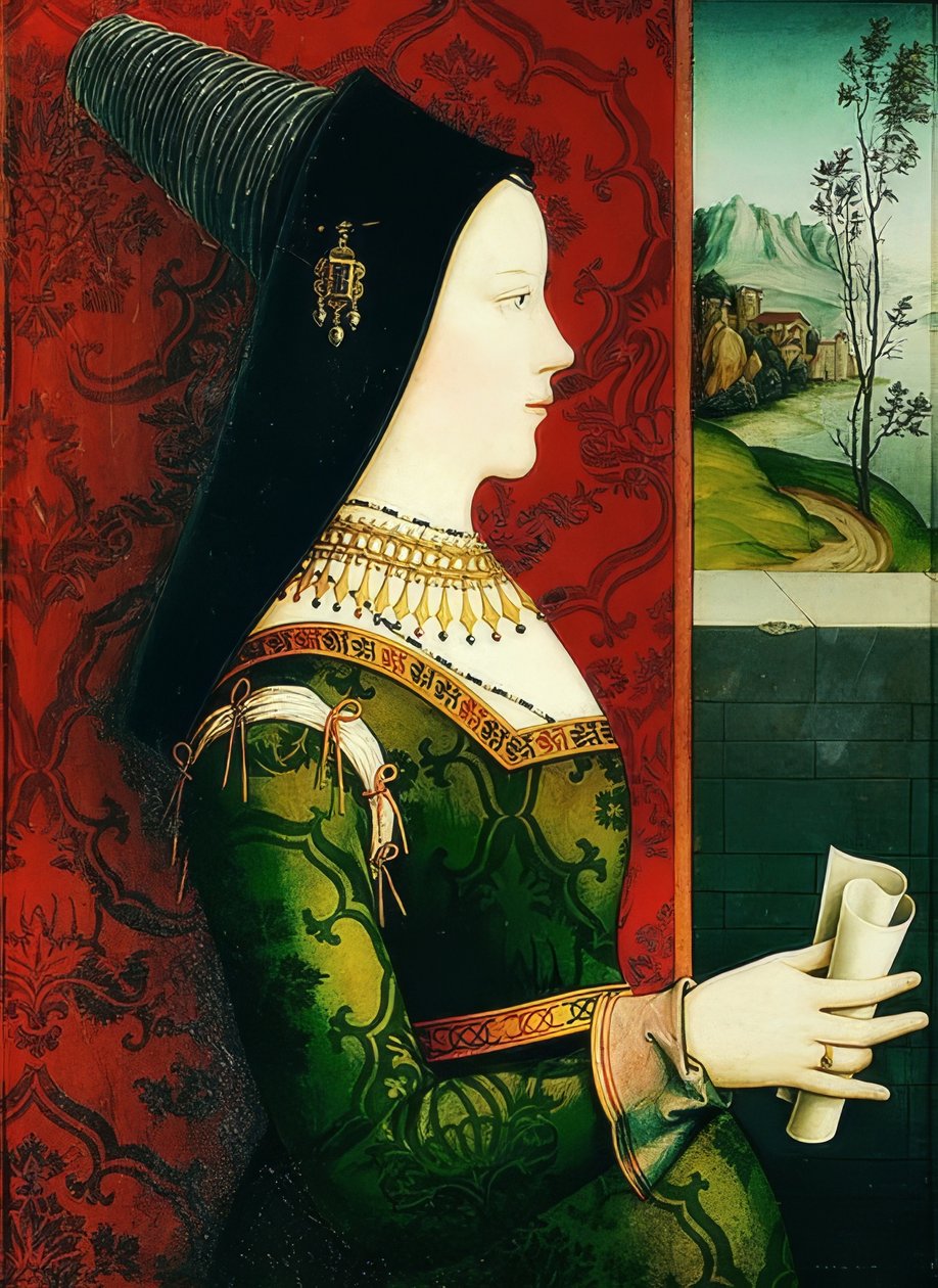 Portrét vévodkyně Marie Burgundské (1457-1482). Kolem 1500 od Niklas Reiser