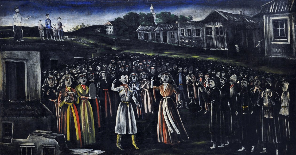 Církevní festival v Kartli od Niko Pirosmani