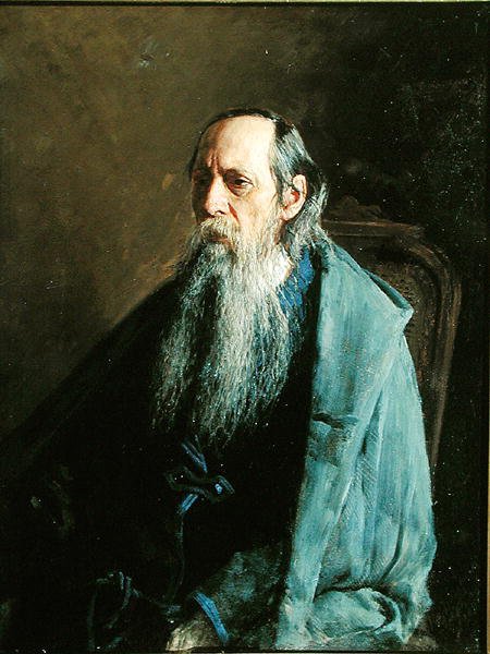 Portrét autora Michaila Saltykova-Shchedrina od Nikolai Aleksandrovich Yaroshenko