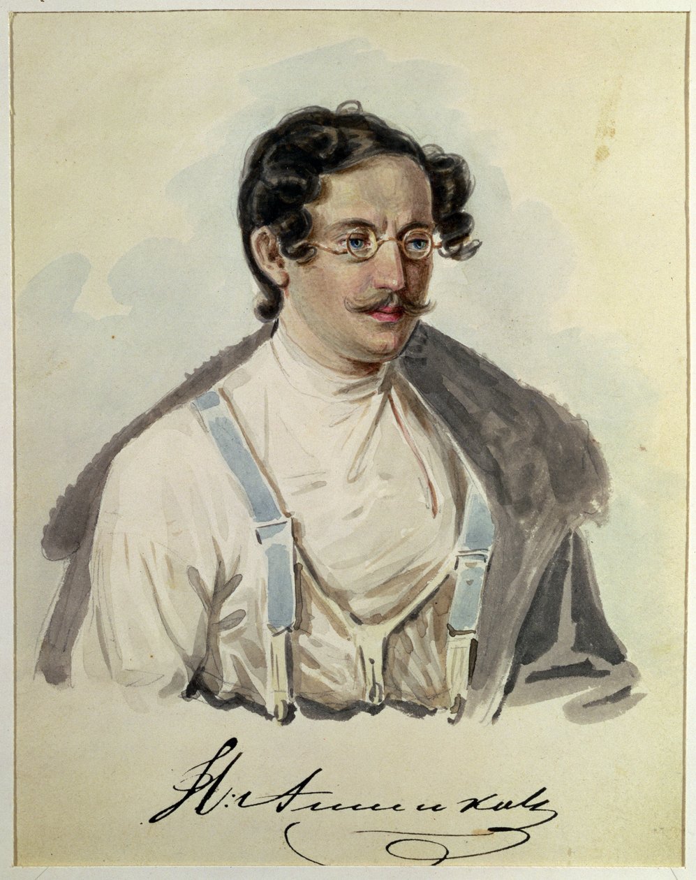 Portrét Ivana Annenkova (1802-78) ve věznici Peter, 1836 od Nikolai Alexandrovich Bestuzhev