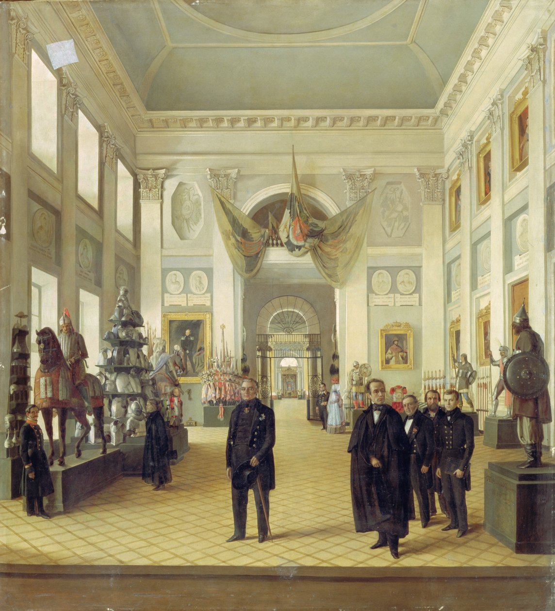 Interiér zbrojnice v Kremlu, 1844 od Nikolai Alexeyevich Burdin