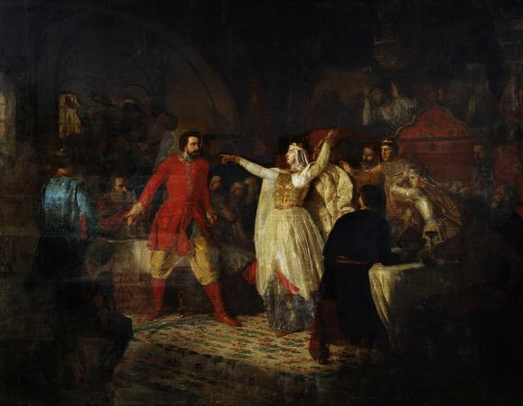 Velkovévodkyně Sophia odhaluje Vasilije Kosoye, 1861 od Nikolai Dmitrievich Dmitriev Orenburgsky